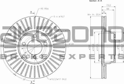 Akebono BN-0542 - Discofreno autozon.pro