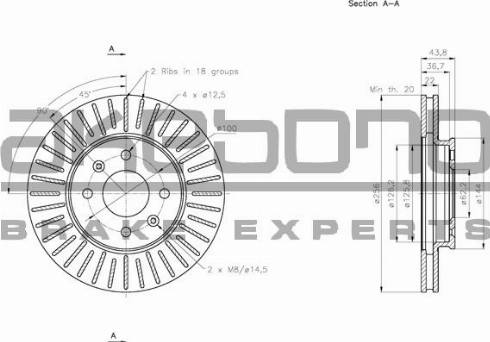 Akebono BN-0555 - Discofreno autozon.pro