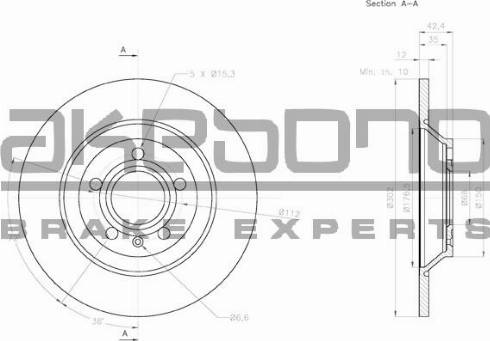 Akebono BN-0550 - Discofreno autozon.pro