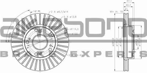 Akebono BN-0553 - Discofreno autozon.pro