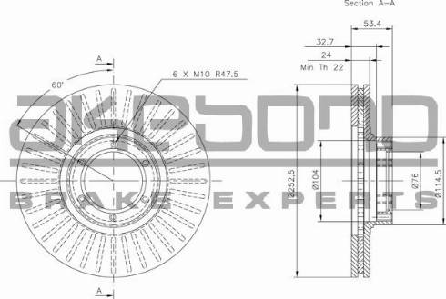 Akebono BN-0552E - Discofreno autozon.pro