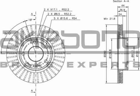 Akebono BN-0563 - Discofreno autozon.pro