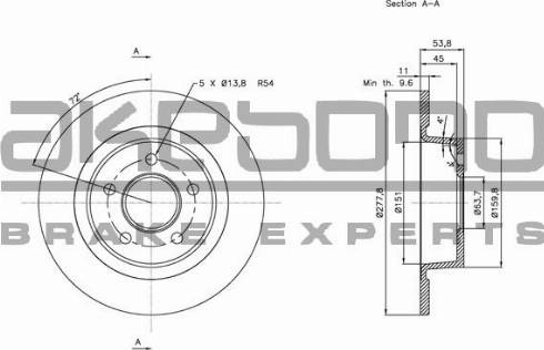 Akebono BN-0562E - Discofreno autozon.pro