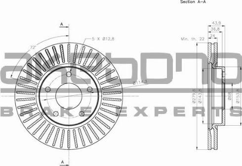 Akebono BN-0509 - Discofreno autozon.pro