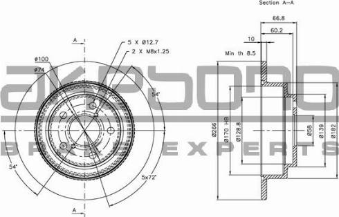 Akebono BN-0504 - Discofreno autozon.pro