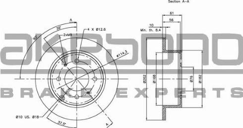 Akebono BN-0506 - Discofreno autozon.pro