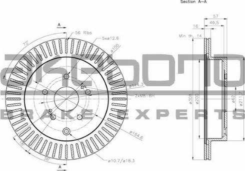 Akebono BN-0500 - Discofreno autozon.pro