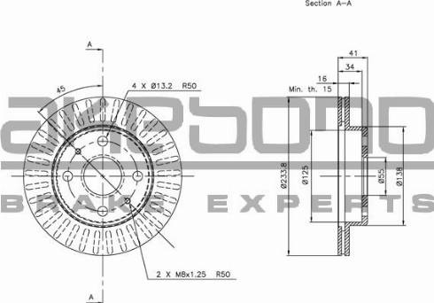 Akebono BN-0507E - Discofreno autozon.pro