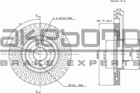 Akebono BN-0519 - Discofreno autozon.pro