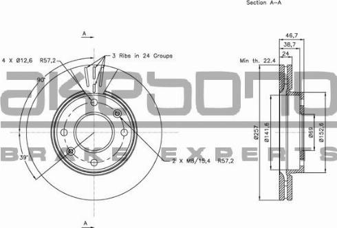 Akebono BN-0513 - Discofreno autozon.pro