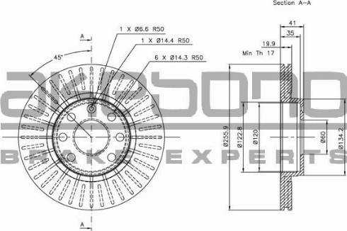 Akebono BN-0588 - Discofreno autozon.pro