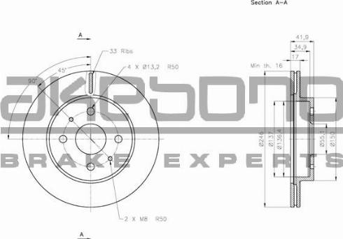 Akebono BN-0539 - Discofreno autozon.pro