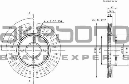 Akebono BN-0530 - Discofreno autozon.pro