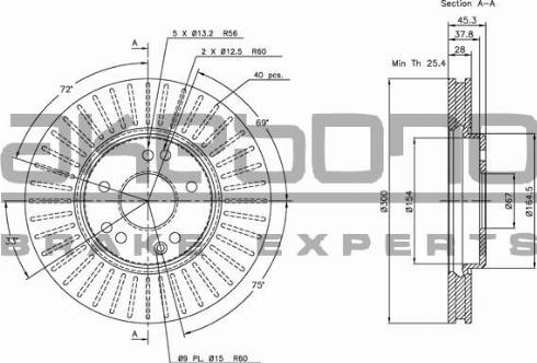 Akebono BN-0533 - Discofreno autozon.pro