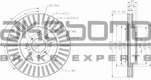 Akebono BN-0532 - Discofreno autozon.pro