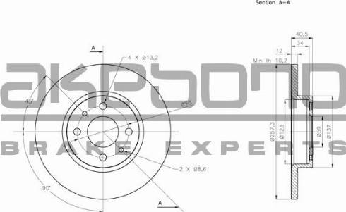 Akebono BN-0524 - Discofreno autozon.pro