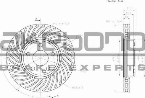 Akebono BN-0520 - Discofreno autozon.pro