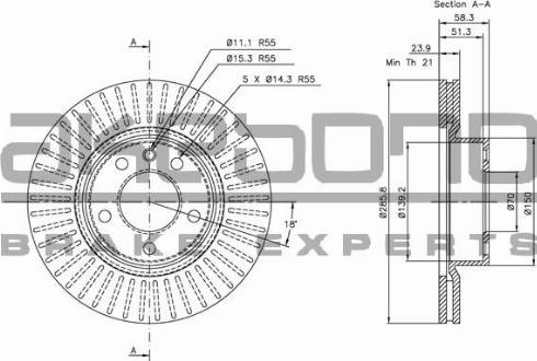 Akebono BN-0521 - Discofreno autozon.pro