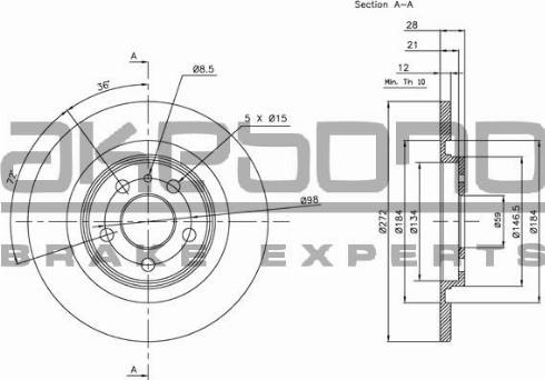 Akebono BN-0522 - Discofreno autozon.pro