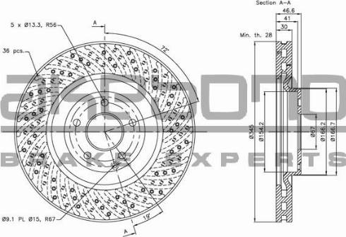 Akebono BN-0696 - Discofreno autozon.pro