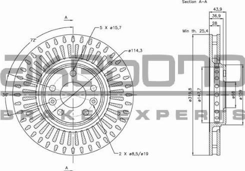 Akebono BN-0647 - Discofreno autozon.pro