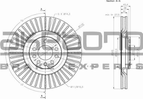 Akebono BN-0656 - Discofreno autozon.pro