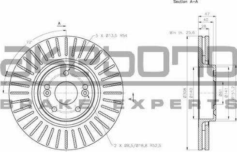 Akebono BN-0650 - Discofreno autozon.pro