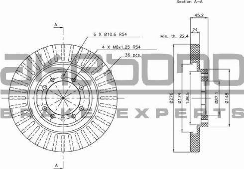 Akebono BN-0652 - Discofreno autozon.pro