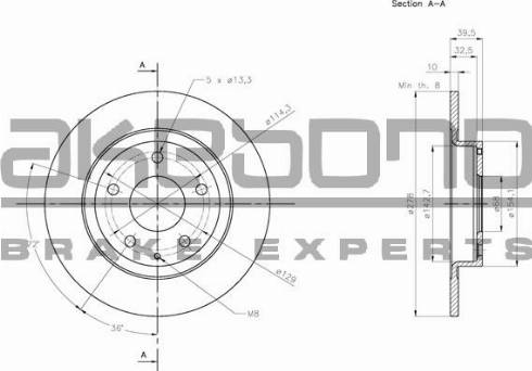 Akebono BN-0657 - Discofreno autozon.pro