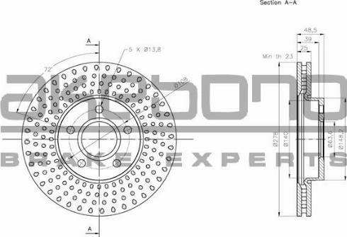 Akebono BN-0664 - Discofreno autozon.pro