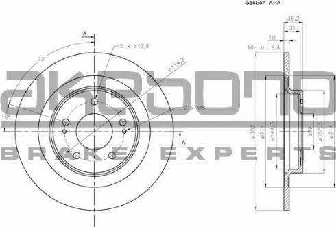 Akebono BN-0666 - Discofreno autozon.pro