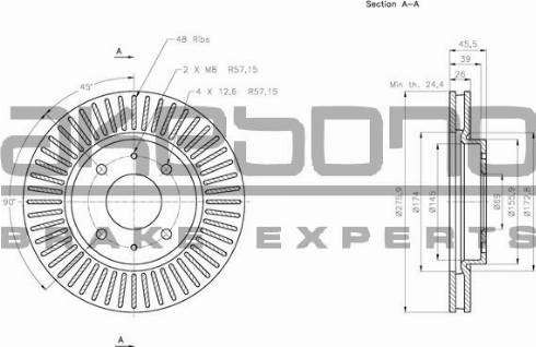 Akebono BN-0609 - Discofreno autozon.pro