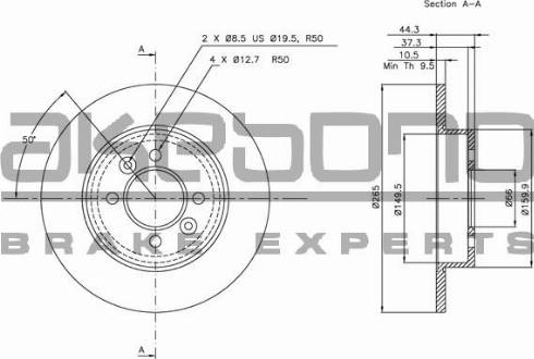 Akebono BN-0605 - Discofreno autozon.pro