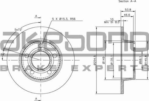 Akebono BN-0606 - Discofreno autozon.pro