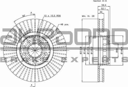 Akebono BN-0603 - Discofreno autozon.pro