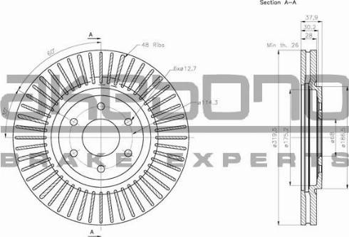 Akebono BN-0612 - Discofreno autozon.pro