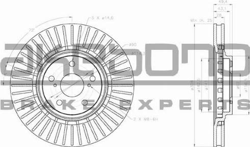 Akebono BN-0686E - Discofreno autozon.pro