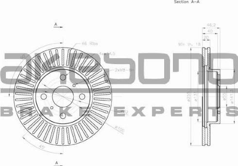 Akebono BN-0688 - Discofreno autozon.pro