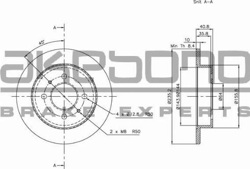 Akebono BN-0682 - Discofreno autozon.pro