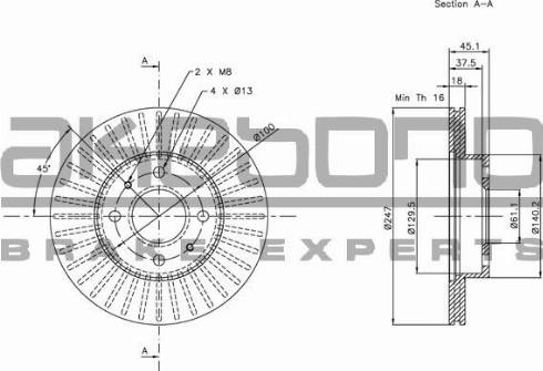 Akebono BN-0634 - Discofreno autozon.pro