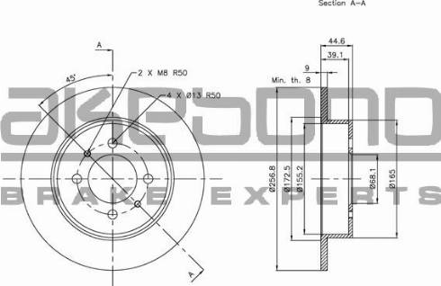 Akebono BN-0632E - Discofreno autozon.pro