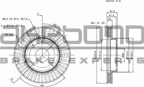 Akebono BN-0626 - Discofreno autozon.pro