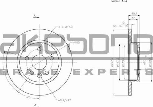 Akebono BN-0093 - Discofreno autozon.pro