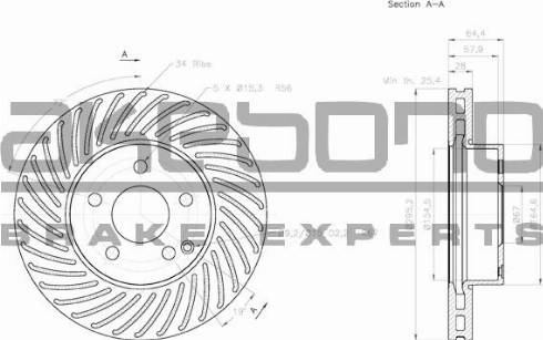 Akebono BN-0092 - Discofreno autozon.pro