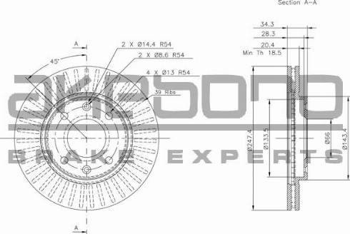 Akebono BN-0097 - Discofreno autozon.pro