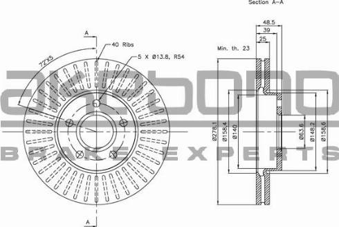 Akebono BN-0045 - Discofreno autozon.pro