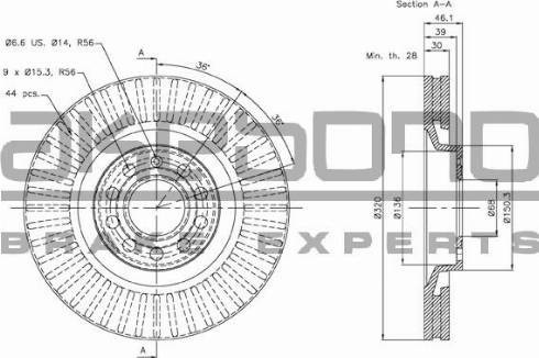 Akebono BN-0042 - Discofreno autozon.pro