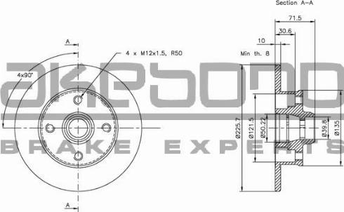 Akebono BN-0059 - Discofreno autozon.pro