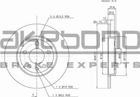 Akebono BN-0065 - Discofreno autozon.pro