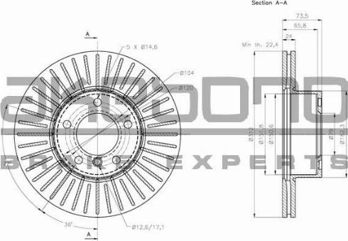 Akebono BN-0067 - Discofreno autozon.pro